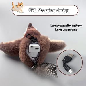 Großhandel New <span class=keywords><strong>Cat</strong></span> Chirping Toys Touch Aktivierte Flapping Wings Sparrow Interaktive Smart <span class=keywords><strong>Cat</strong></span> Toys USB-Übung Pet Toys - Product Image 4