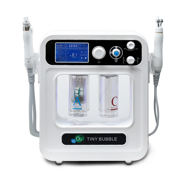 Professional 4-in-1 Hydro Dermabrasion Facial Machine H2O2 Small Bubble Deep Cleaning Oxygen Spray Skin Rejuvenation Device