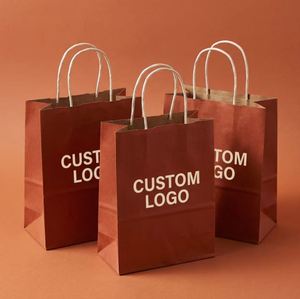Bolsas de Papel Kraft de Proveedores Chinos, Bolsas de Compras con Logotipo Personalizado, Bolsas de Boutique con Asa - Product Image 1