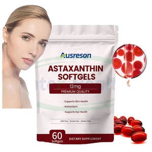 Cápsulas Blandas de Astaxantina Liposomal de Grado Alimenticio Ausreson OEM Natural Price, Suplementos de 12 mg y 24 mg para el Cuidado de la Piel, Cápsulas Blandas de Astaxantina - Product Image 1