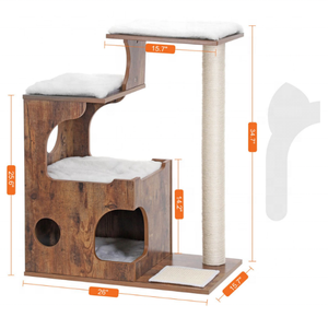 Speedypet Árvore Do Gato de Madeira Para Animais de Estimação, Moderno Em Madeira De Luxo Gato Árvore de Escalada Atacado made in china madeira da árvore do gato, peças personalizadas da árvore do gato - Product Image 4