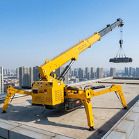 Grue araignée télécommandée en promotion, capacité de levage de 1,5t à 12t, gamme complète, certifiée CE, mini-grue sur chenilles pliable