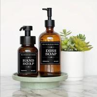 Étiquettes autocollantes rectangulaires imperméables pour l'emballage de shampooings et produits de soins personnels