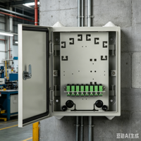 Boîtier mural vide pour fibre optique 144 ports, armoire ODF haute densité pour utilisation intérieure en télécommunications, boîte de jonction, boîte électrique