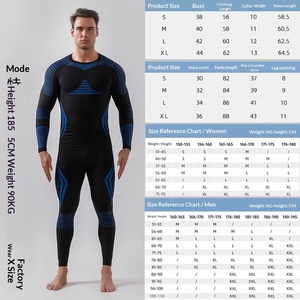 Vêtements de <span class=keywords><strong>ski</strong></span> et de sport d'hiver personnalisés à séchage rapide pour hommes, <span class=keywords><strong>sous</strong></span>-vêtements de compression pour le cyclisme, combinaison chaude anti-humidité pour femmes - Product Image 3