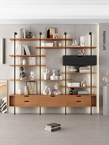Scaffale Integrato in Ferro da Parete con Design Moderno per Ufficio Domestico e Soggiorno Sala da Pranzo <span class=keywords><strong>Mensole</strong></span> Espositive - Product Image 5