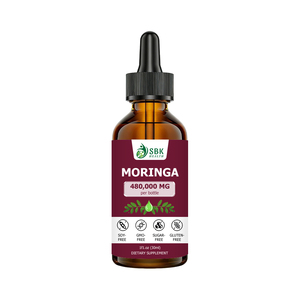 Gouttes liquides de Moringa Private Label pour une peau et des cheveux sains, favorisent l'équilibre glycémique, extrait de feuilles de Moringa - Product Image 1