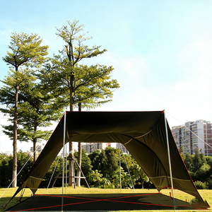 Tente imperméable surdimensionnée en titane argenté pour toutes les saisons avec auvent arrière autoportant en tissu Oxford pour le <span class=keywords><strong>camping</strong></span> en plein air - Product Image 2