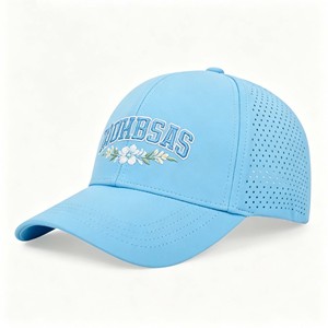 Casquette de baseball unisexe imperméable à 5 panneaux avec logo brodé personnalisé en polyester/coton, maille respirante et imperméable, casquette de sport - Product Image 1