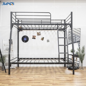 Litera de hierro y metal de dos capas para adultos, litera triple inteligente para niños, litera, escaleras - Product Image 4