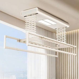 Manufacturer direct sales dual lamp remote control lifting <b>drying</b> disinfection voice controlled intelligent <b>drying</b> <b>rack</b> - Product Image 3