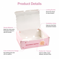 Boîte en carton personnalisée XJY pour emporter, emballage alimentaire pour gaufres, toasts, pâtisseries, boîte en papier pour pique-nique, emballage alimentaire