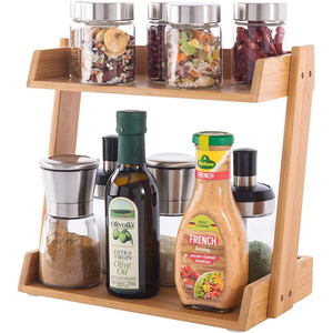 Đa-chức năng 2 Tier tre nhỏ góc Kệ tổ chức nhà bếp phòng tắm Countertop Organizer - Product Image 2