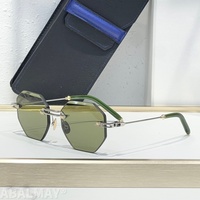 T-HE TROFEO 50-18-141 Lunettes de soleil de haute qualité pour hommes et femmes, lunettes de soleil de créateur, style punk classique, luxe, titane, UV400, avec boîte