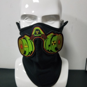 Led âm thanh kích hoạt mặt nạ Rave cho các lễ hội âm nhạc EDM Câu lạc bộ & buổi hòa nhạc siêu vui vẻ Vật liệu PVC lấy cảm hứng từ DJ EDC - Product Image 4