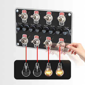 Wholesale Boat Yacht 12V Toggle <strong>Switch</strong> <strong>Panel</strong> Fuse 10A IP65 ABS Interior Kits for <strong>Campervan</strong> - Product Image 3