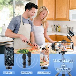 2 trong 1 K25 mini Micro không dây hệ thống Tiếng ồn hủy bỏ túi xách tay tương thích DSLR máy ảnh máy quay phim điện thoại phòng thu - Product Image 5