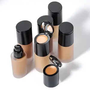 NO Logo Concealer Foundation 2 in 1 Private Label Makeup Foundation 14 Group Colors Natural Long Lasting Foundation with Mirror