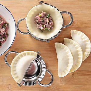 Molde para Dumplings y Raviolis – Prensa de Acero Inoxidable, Herramienta para Hacer Pasteles, Cortador de Masa para Repostería – Fácil de Rellenar y Sellar – para Dumplings, Raviolis - Product Image 5