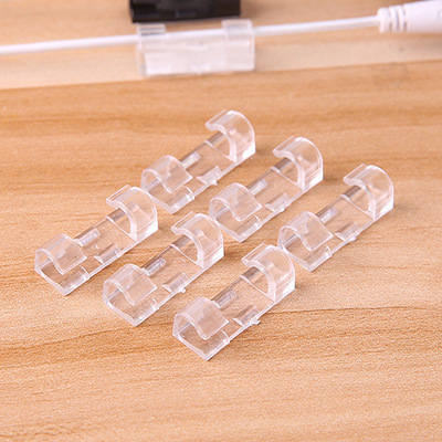 20 Pieces Self Adhesive Cable Management Clips, Cable Organizers Sticky Wire Clips Cord Holder for TV PC Laptop Ethernet Desktop