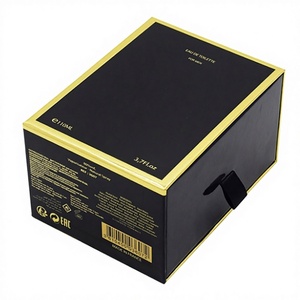 Elegante Caja de Perfume para Hombre de Lujo Personalizada, 30ml/50ml/100ml, Negra, con Inserto de Seda, Caja de Regalo, Esponja, para Cuidado Personal - Product Image 1