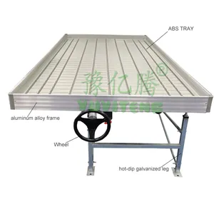 High Quality Plastic Rolling Benches Flood Tray Greenhouse Ebb and Flow Table