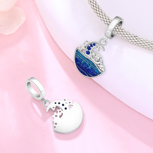 2026 Hot Selling <b>Copper</b> Moon Seaside Landscape Pendant <b>Bracelet</b>, Unique and Versatile DIY <b>Bracelet</b> Jewelry Accessories - Product Image 3