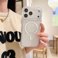 Coque de téléphone magnétique compatible avec iPhone 17 Pro Max, coque de téléphone 16, 14/15, simple et transparente