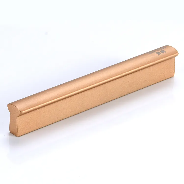 YL Zhaoqing kitchen furniture accessories products polished rose gold aluminium profile cabinet handle