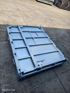 Katlanabilir İstiflenebilir <span class=keywords><strong>Metal</strong></span> Devirme Kutusu ve Saklama Kabı Katlanabilir Sandık İstifleme Rafları ve Depo ve Lojistik için Raflar - Product Image 6