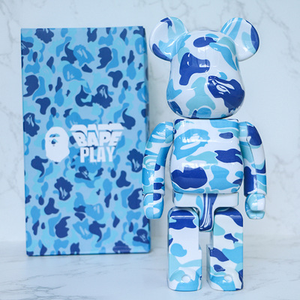 Vente en gros d'usine, jouets à la mode, BAPE Bearbrick 400%, figurines en ABS, édition collector, emballage en boîte couleur, décoration d'intérieur - Product Image 2