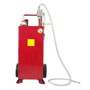 Depósito de transferencia de combustible portátil, depósito de gasolina de 30 galones con ruedas, Color Rojo - Product Image 3