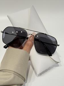 Nuevas gafas de sol polarizadas de alta gama para mujer, protección solar versátil de alta gama, blanqueadoras y adelgazantes, metálicas - Product Image 6