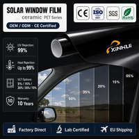Film Kaca Mobil PET 5%-70% VLT 99% UV Block Penolakan IR Tinggi Kontrol Surya Produsen Film Kaca Mobil OEM