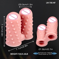 Manchon de masturbation en silicone pour doigts, jouet sexuel pour doigts, préservatifs pour doigts, stimulation du point G, jouets sexuels pour adultes pour couples LM-E706