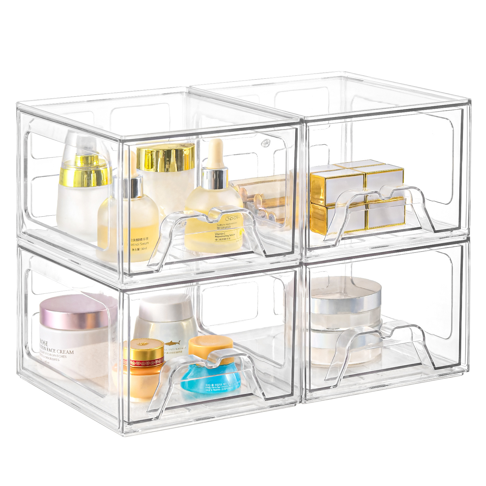 Transparent four pack