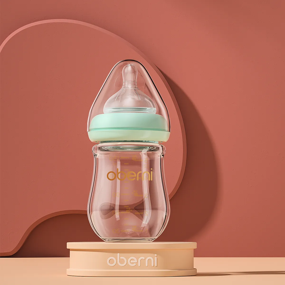 Nuovo prodotto seno come il biberon neonato anche la respirazione per ridurre il latte soffocante in vetro biberon sfuso con prezzo di fabbrica