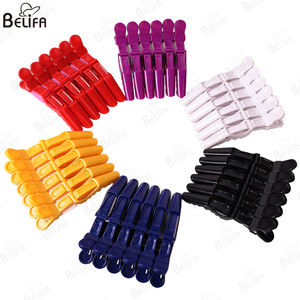 Accessoires d'outils de <span class=keywords><strong>coiffure</strong></span> de salon de <span class=keywords><strong>coiffure</strong></span> en gros pinces à griffes en plastique de haute qualité 6 pcs <span class=keywords><strong>pince</strong></span> crocodile pour cheveux - Product Image 1