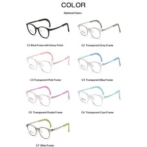 Gafas de Moda para Niños con Bloqueo de Luz Azul, Montura Cuadrada TR90, Gafas Ópticas de Aro Completo, Gafas de Lujo Unisex Anti-Luz Azul - Product Image 5