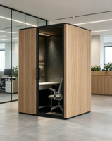 Cabine d'enregistrement vocale modulaire professionnelle mobile insonorisée, pod d'isolation acoustique portable pour utilisation en centre commercial, studio de podcast