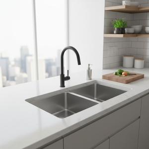 [BAEKJO] Évier de cuisine européen BD813 en acier inoxydable de qualité supérieure avec double bac profond pour une utilisation domestique moderne - Product Image 3