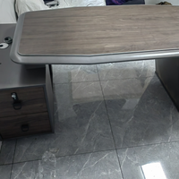 Bureau de direction de luxe en forme de L, bureau de patron de luxe