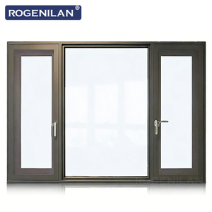 Ventanas Abatibles de Doble Vidrio Templado Rogenilan <span class=keywords><strong>Florida</strong></span>, Ventana de Aluminio con Rotura de Puente Térmico Exterior con Ventanas Fijas - Product Image 3