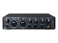 Interfaz de Audio USB con Alimentación Phantom de 48V, Tarjeta de Sonido para Grabación, Podcast y Streaming, Compatible con PC y Mac