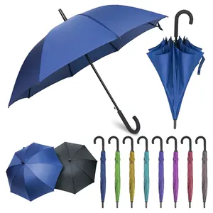 Otomatik açılış Golf şemsiyesi doğum günü hediyesi sopa düz şemsiye Logo baskılı kozmetik kapları