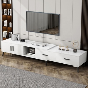 Meuble TV TV moderne, supports de télévision avec étagères à tiroirs, ensemble d'étagères, présentoirs de rangement - Product Image 2