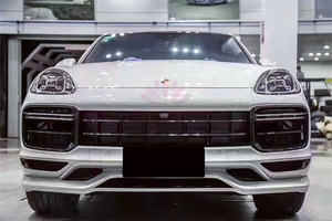 Para el <span class=keywords><strong>Porsche</strong></span> Cayen 9Y0 actualización TurboS estilo PP moldeado por inyección parachoques delantero parachoques trasero falda lateral kit de carrocería - Product Image 5