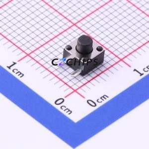 TC-1109DE-C-C Tactile Switch Through hole Component (THT) Switch Single Pole Single Throw Round Button 2.6N Right Angle Insert - Product Image 1