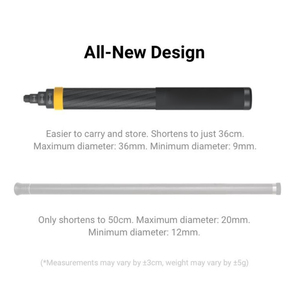 Nuova versione in fibra di carbonio edizione estesa Selfie Stick per Insta ONE RS (1 pollice 360 escluso)/ONEX2/ONER/ONEX/ONE accessori - Product Image 4