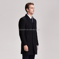 Manteaux en laine imperméables pour hommes, style militaire, grandes tailles, coupe ajustée, longueur genou, designs originaux, fabrication OEM